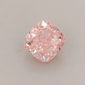 0.46ct CUSHION Fancy Vivid Pink VS1 Coloured Lab diamond