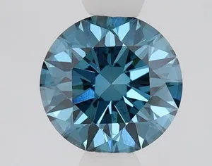 1.05ct ROUND Fancy Vivid Blue SI1 Coloured Lab diamond