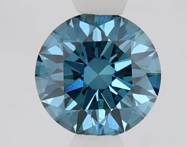 1.05ct ROUND Fancy Vivid Blue SI1 Coloured Lab diamond