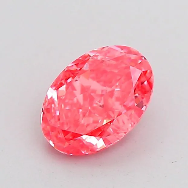 1.05ct OVAL Fancy Vivid Pink VVS2 Coloured Lab diamond