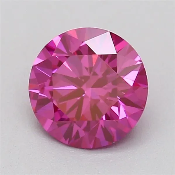 0.56ct ROUND Fancy Vivid Pink VS1 Coloured Lab diamond