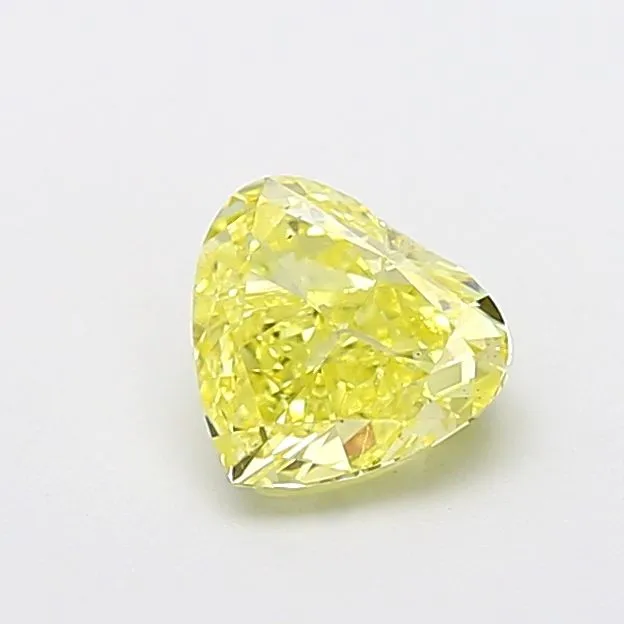 1.32ct HEART Fancy Intense Yellow VS2 Coloured Lab diamond