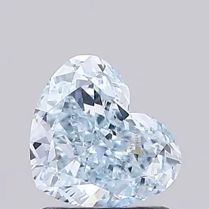 1.17ct HEART Fancy Intense Blue VVS2 Coloured Lab diamond