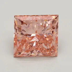 3.02ct PRINCESS Fancy Intense Pink SI1 Coloured Lab diamond