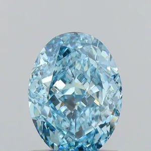 1.04ct OVAL Fancy Vivid Blue VS1 Coloured Lab diamond
