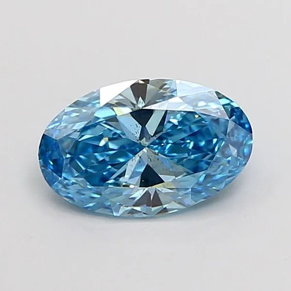 1ct OVAL Fancy Vivid Blue VS2 Coloured Lab diamond