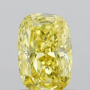 1.16ct CUSHION Fancy Intense Yellow VS2 Coloured Lab diamond