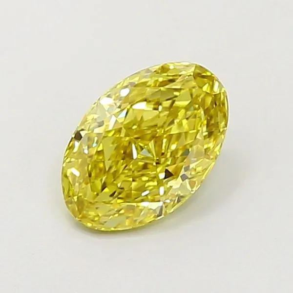 1.07ct OVAL Fancy Intense Yellow VVS2 Coloured Lab diamond