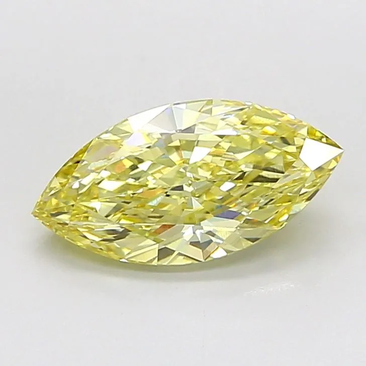 2.55ct MARQUISE Fancy Intense Yellow VS1 Coloured Lab diamond