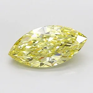 2.55ct MARQUISE Fancy Intense Yellow VS1 Coloured Lab diamond