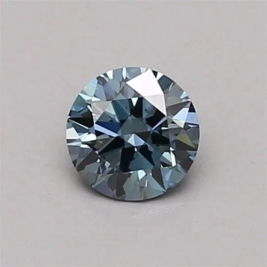 0.32ct ROUND Fancy Intense Blue VS1 Coloured Lab diamond