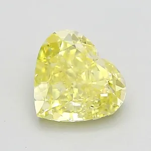 1ct HEART Fancy Yellow VS1 Coloured Lab diamond