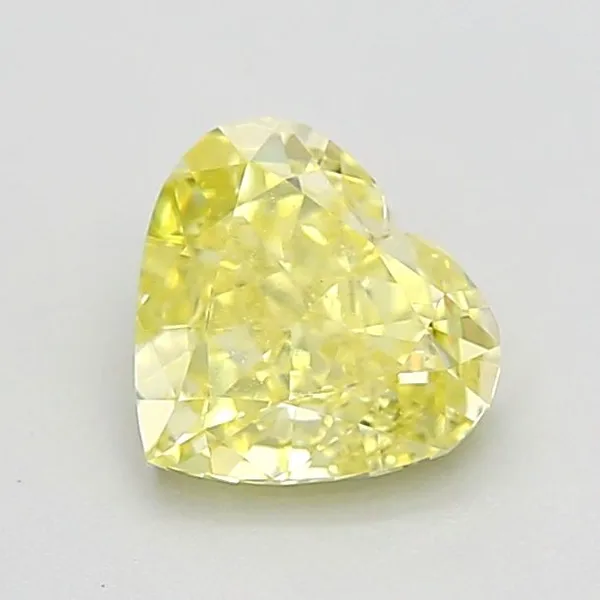 1ct HEART Fancy Yellow VS1 Coloured Lab diamond