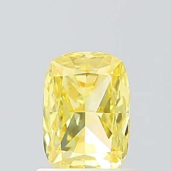 1ct CUSHION Fancy Vivid Yellow VS1 Coloured Lab diamond