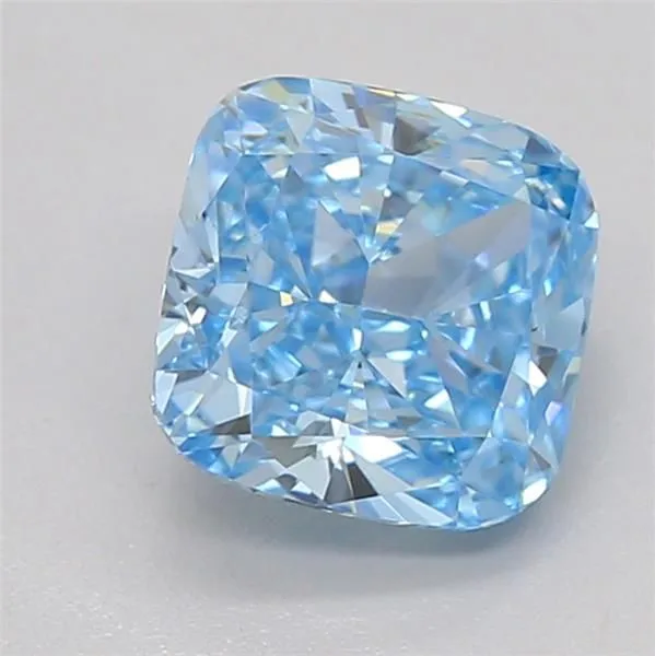0.71ct CUSHION Fancy Vivid Blue VS1 Coloured Lab diamond