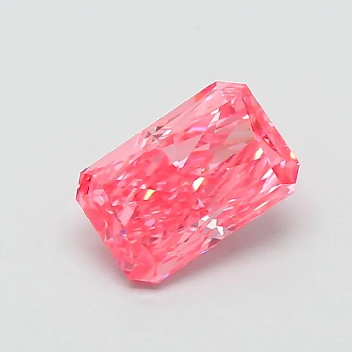 1.13ct RADIANT Fancy Vivid Pink VS1 Coloured Lab diamond