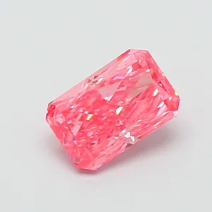 1.13ct RADIANT Fancy Vivid Pink VS1 Coloured Lab diamond