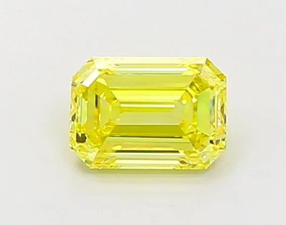 1.03ct EMERALD Fancy Vivid Yellow VVS2 Coloured Lab diamond