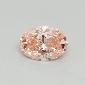 0.3ct OVAL Fancy Vivid Pink VS2 Coloured Lab diamond