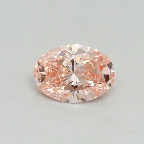 0.3ct OVAL Fancy Vivid Pink VS2 Coloured Lab diamond