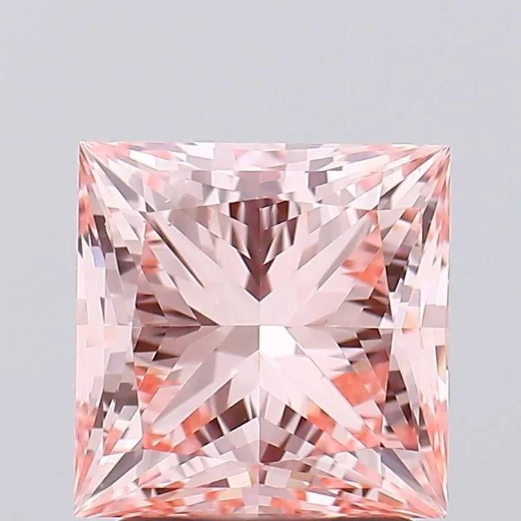 2.05ct PRINCESS Fancy Vivid Pink VS1 Coloured Lab diamond