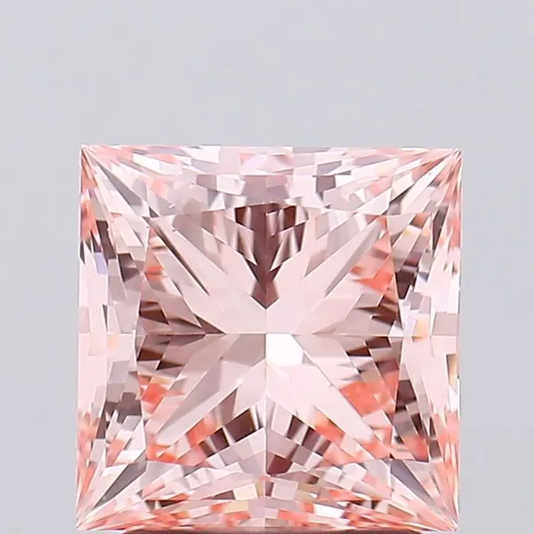 2.05ct PRINCESS Fancy Vivid Pink VS1 Coloured Lab diamond