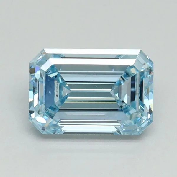 1.14ct EMERALD Fancy Intense Blue VS1 Coloured Lab diamond