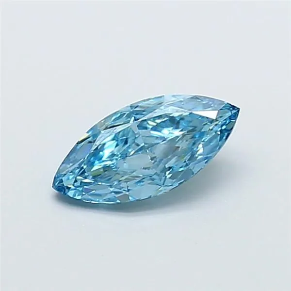 1.00ct MARQUISE Fancy Vivid Blue VVS2 Coloured Lab diamond