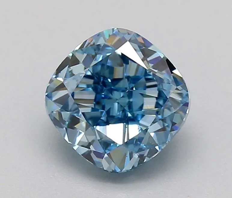 1.00ct CUSHION Fancy Vivid Blue VS2 Coloured Lab diamond