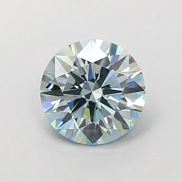 1.09ct ROUND Fancy Blue VVS2 Coloured Lab diamond