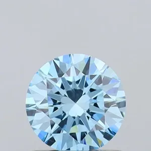 0.73ct ROUND Fancy Vivid Blue VVS2 Coloured Lab diamond