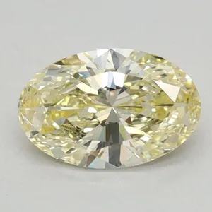 0.58ct OVAL Fancy Intense Yellow VS1 Coloured Lab diamond