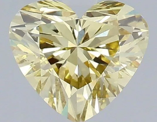 1ct HEART Fancy Yellow VVS2 Coloured Lab diamond