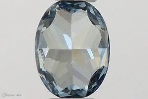 0.31ct OVAL Fancy Vivid Blue VS2 Coloured Lab diamond