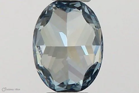 0.31ct OVAL Fancy Vivid Blue VS2 Coloured Lab diamond