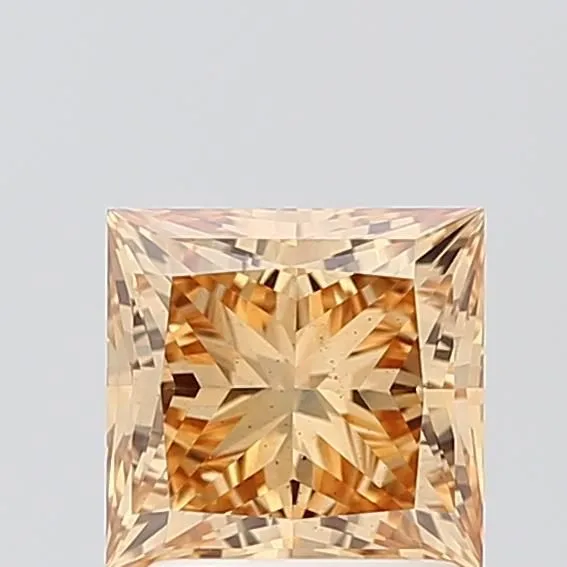 1.82ct PRINCESS Fancy Yellow VS2 Coloured Lab diamond
