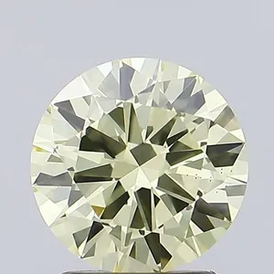 1ct ROUND Fancy Light Yellow VS2 Coloured Lab diamond