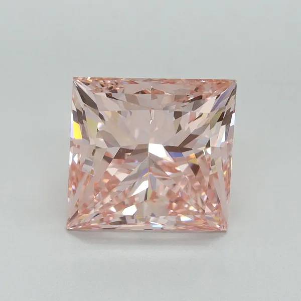5.21ct PRINCESS Fancy Intense Pink VS1 Coloured Lab diamond