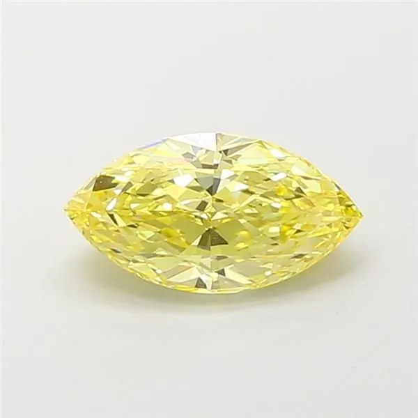 2.53ct MARQUISE Fancy Intense Yellow VVS2 Coloured Lab diamond