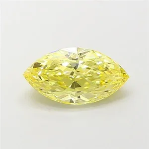 2.53ct MARQUISE Fancy Intense Yellow VVS2 Coloured Lab diamond