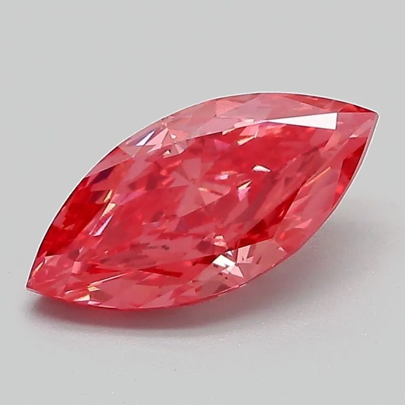 1.38ct MARQUISE Fancy Vivid Pink VVS2 Coloured Lab diamond