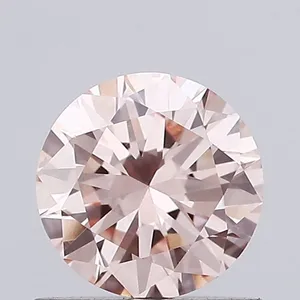 0.67ct ROUND Fancy Pink VVS2 Coloured Lab diamond