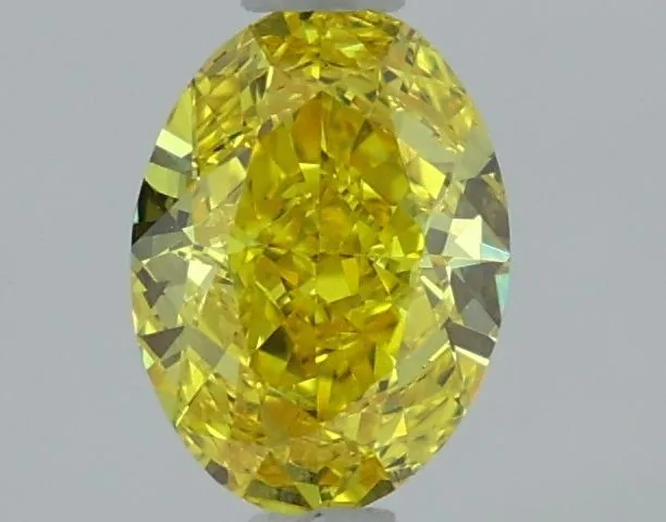 1.03ct OVAL Fancy Vivid Yellow VVS2 Coloured Lab diamond