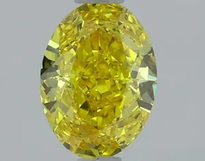 1.03ct OVAL Fancy Vivid Yellow VVS2 Coloured Lab diamond