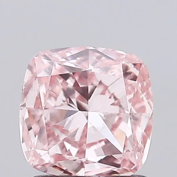1.01ct CUSHION Fancy Intense Pink VS2 Coloured Lab diamond