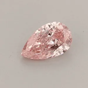 0.39ct PEAR Fancy Vivid Pink VVS2 Coloured Lab diamond