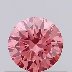 0.41ct ROUND Fancy Vivid Brownish Pink VS2 Coloured Lab diamond