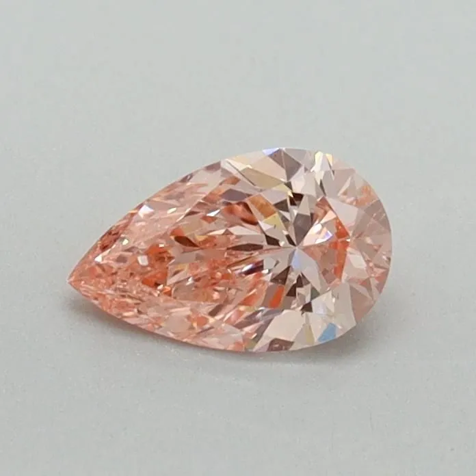 0.38ct PEAR Fancy Vivid Pink VS2 Coloured Lab diamond