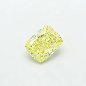 1ct CUSHION Fancy Intense Yellow VVS2 Coloured Lab diamond