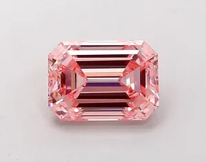 1.17ct EMERALD Fancy Intense Pink VVS2 Coloured Lab diamond